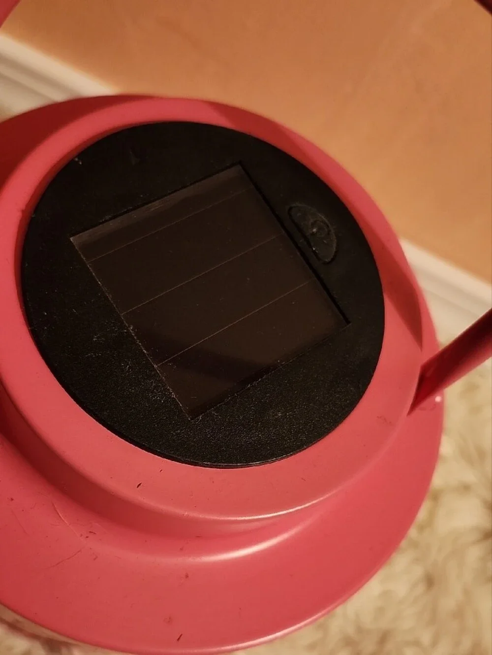 Kirklands Home Pink Decorative Solar Lantern with Handle
